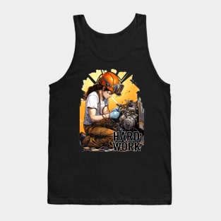 Girl hard work Tank Top